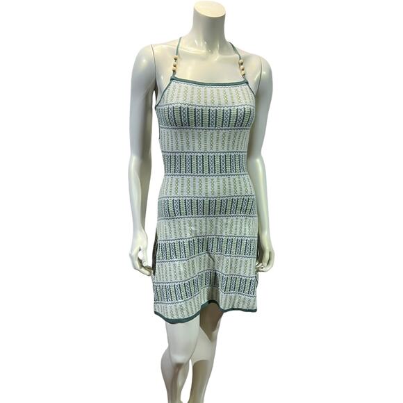Cider Green Knit Boho Mini Dress – Size Medium - Picture 16 of 16